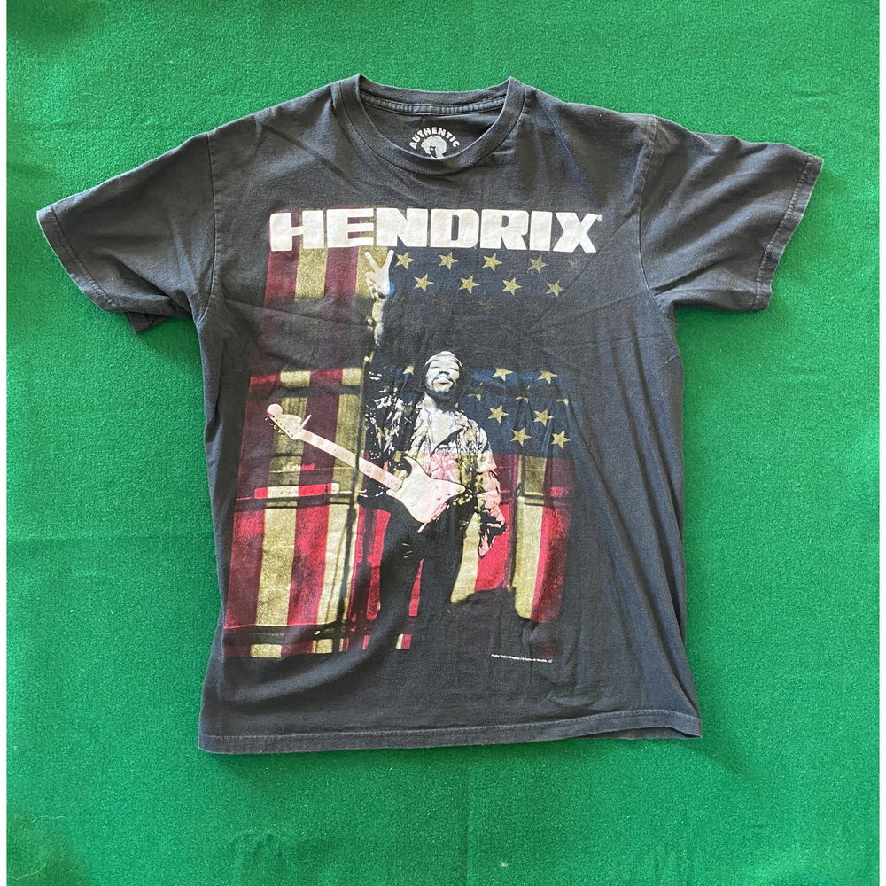 Jimi Hendrix Authentic American Flag Tee Size Medium M Mens